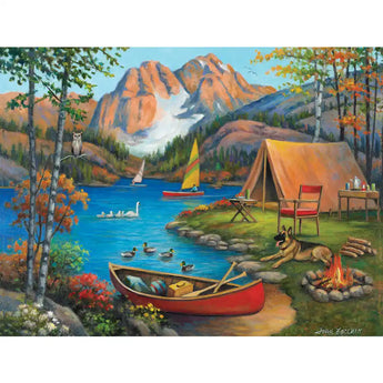 Set of 4 John Zaccheo Jigsaw Puzzles