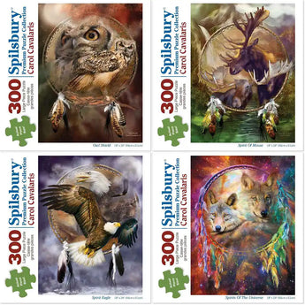 Set of 4 Carol Cavalaris Jigsaw Puzzles
