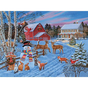 Festive Evening on the Farm 300 Large Piece Jigsaw Puzzle
