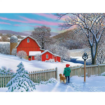 Set of 4 John Sloane Winter Jigsaw Puzzles