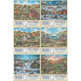 Set of 6  Bonnie White Americana Jigsaw Puzzles