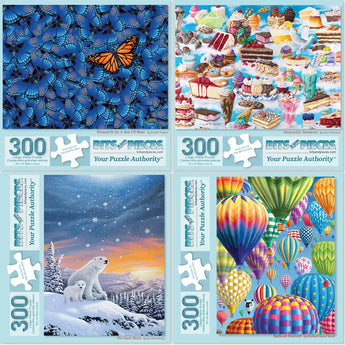 Set of 4 Challenging Jigsaw Puzzles